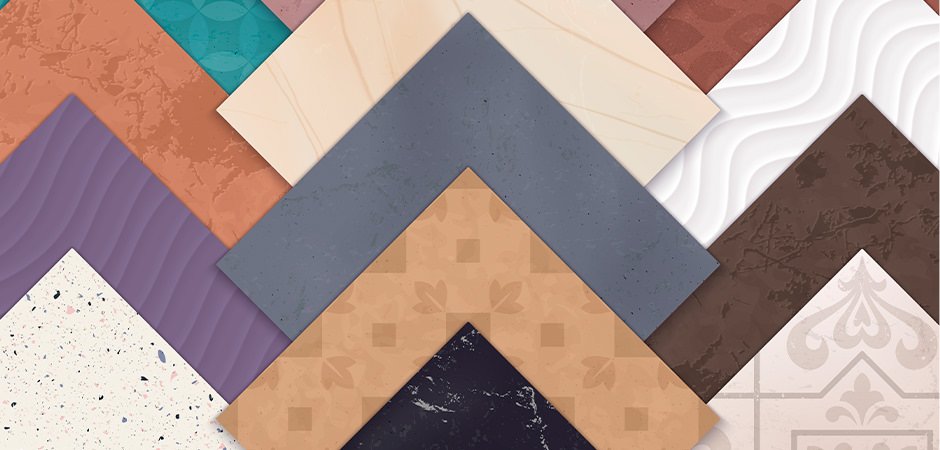 Стильные цвета настенной керамической плитки 