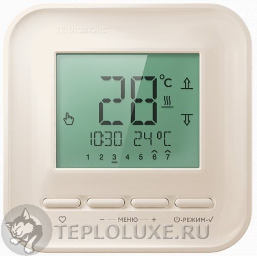 Купить "теплолюкс" 515 терморегулятор для теплого пола кремовый недорого в Московской области с доставкой - Плиткин Дом