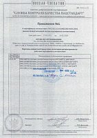 Приложение №1 к сертификат соответствия плиты и плитки керамической: вставки декоративные керамические от 17.02.2021