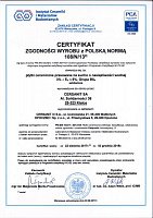 Сертификат соответствия. Плитки керамические № 108/N/13 2.Польский